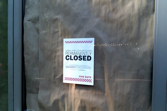 Five Guys Abandons Downtown Mall Location Five Guys Abandons Downtown Mall Location