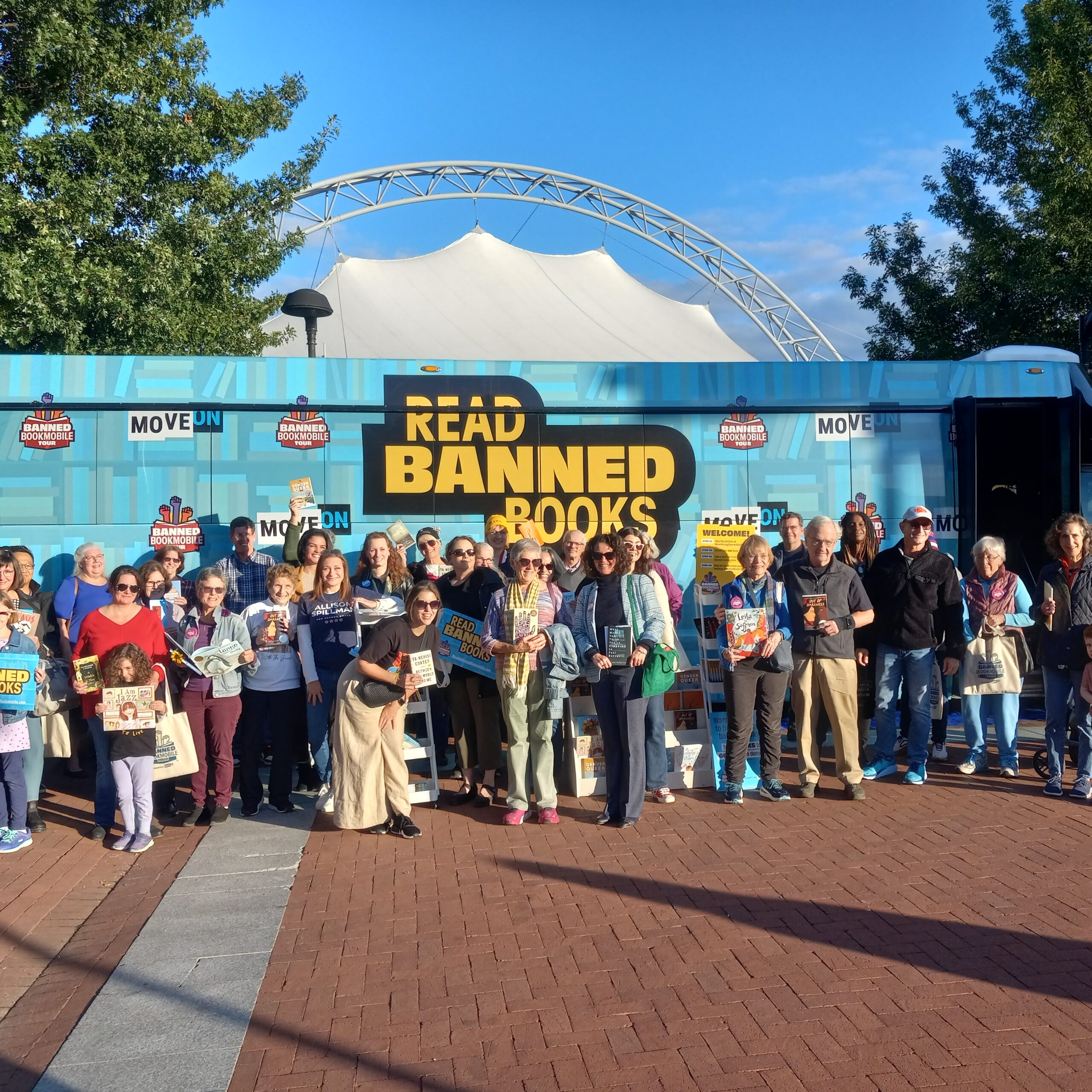Banned Bookmobile visits Downtown Mall